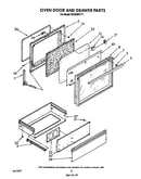 Oven door and drawer