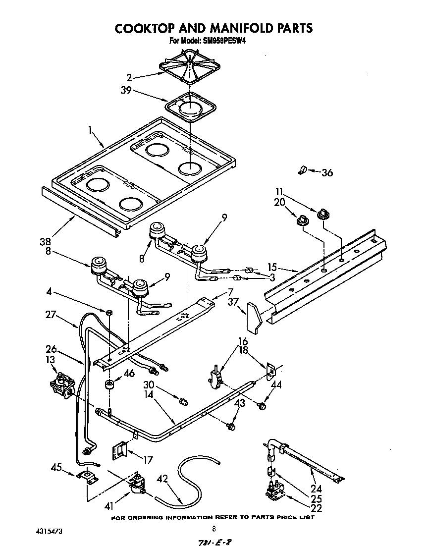 COOKTOP AND MANIFOLD