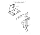 Whirlpool RF0100XRW5 cooktop and manifold diagram