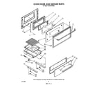 Whirlpool SE950PERW5 oven door and broiler diagram