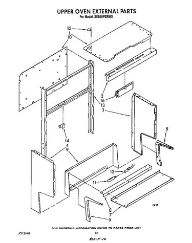 Upper oven external