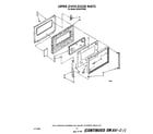 Whirlpool SE950PERW5 upper oven door diagram