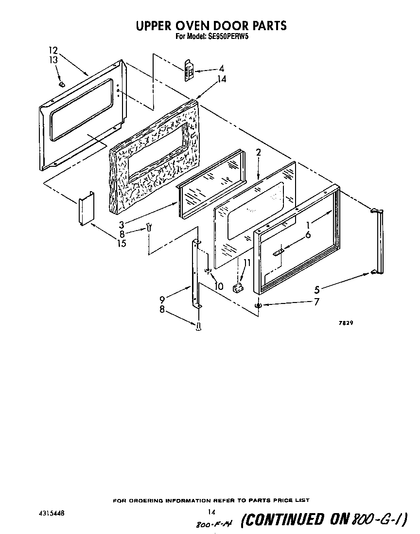 Upper oven door