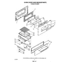 Whirlpool SF5140SRW7 oven door and broiler diagram