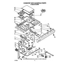 Whirlpool SF5140ERW7 cooktop and manifold diagram