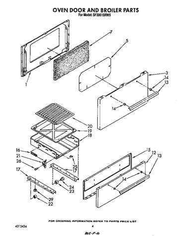 Oven door and broiler