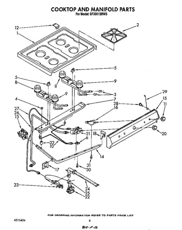 Cook top and manifold