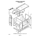 Whirlpool SF5340ERW7 external oven diagram