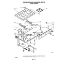 Whirlpool SF3001ERW5 cook top and manifold diagram