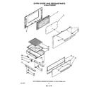 Whirlpool SF302EERW5 oven door and broiler diagram