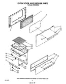 Oven door and broiler