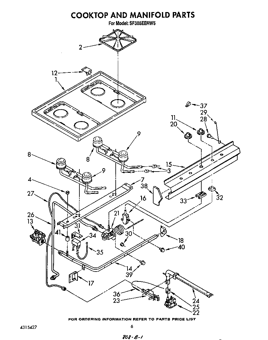 Cook top and manifold