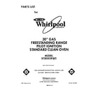 Whirlpool SF305ESRW5 front cover diagram