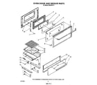Whirlpool SS333PSTT1 oven door and broiler diagram