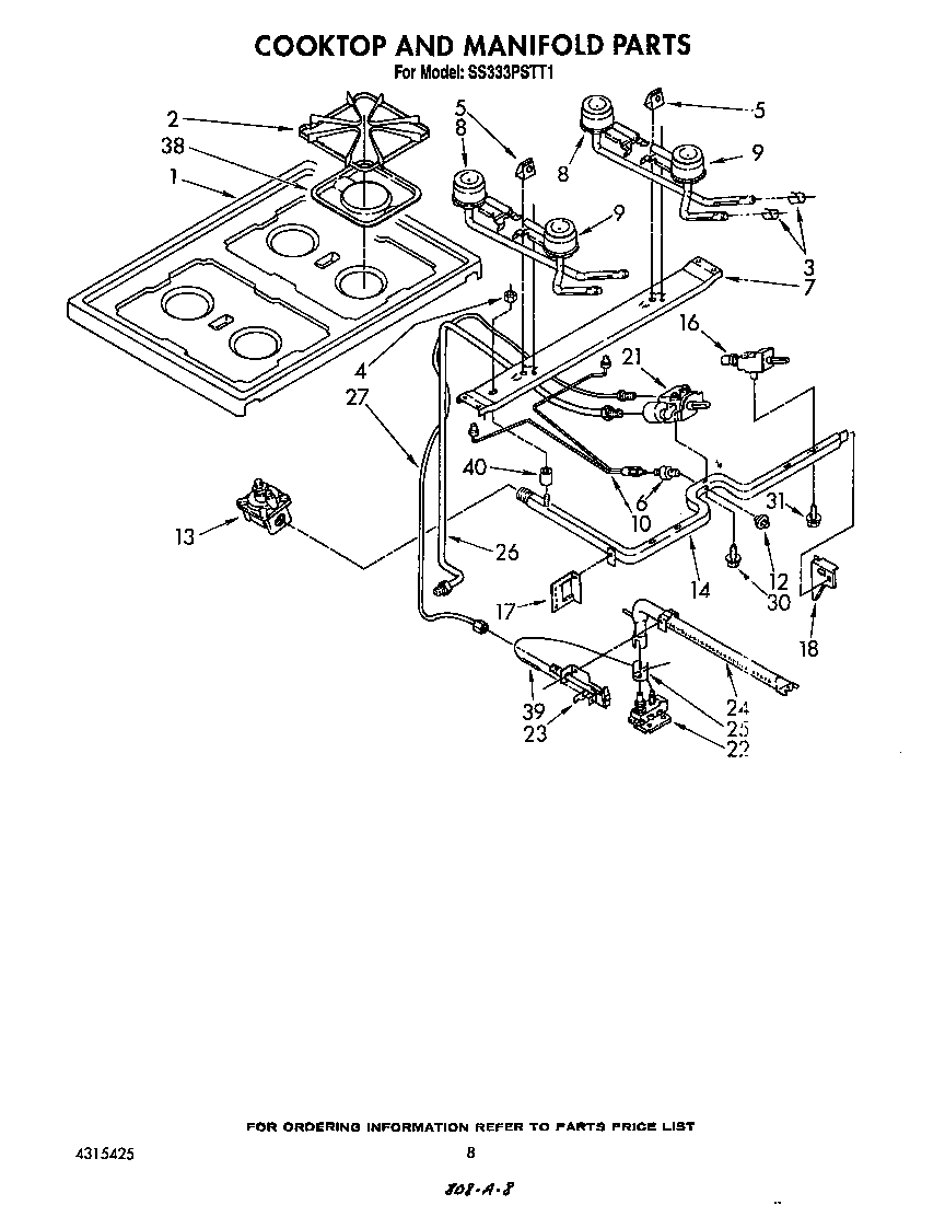 COOK TOP AND MANIFOLD