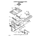 Whirlpool SF0100ERW6 cooktop and manifold diagram