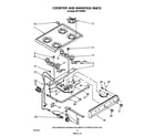 Whirlpool SF311PSRW5 cooktop and manifold diagram