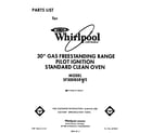 Whirlpool SF300BSRW5 front cover diagram