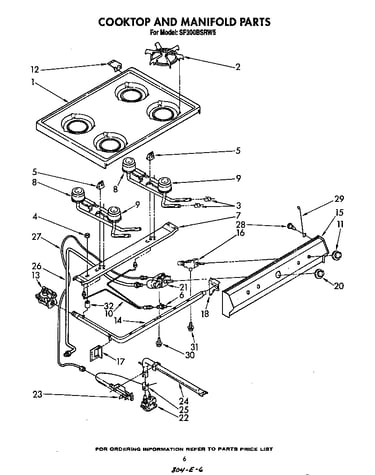 Cook top and manifold