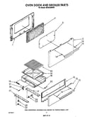 Oven door and broiler