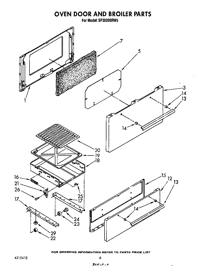 OVEN DOOR AND BROILER