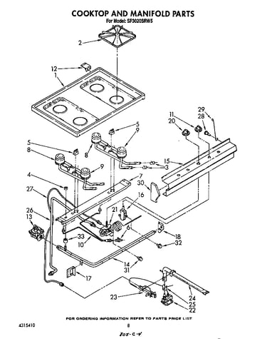 Cook top and manifold