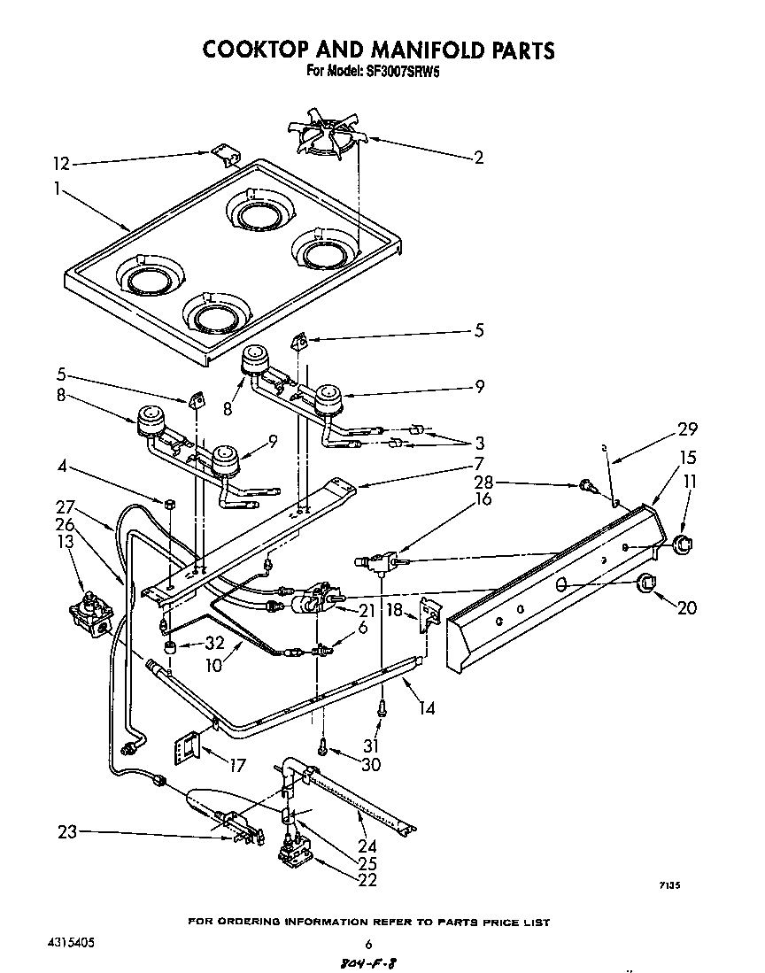 Cook top and manifold