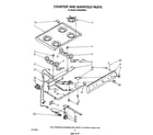 Whirlpool SF3004SRW5 cook top and manifold diagram