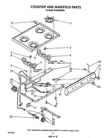 Cook top and manifold