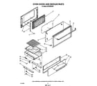 Whirlpool SF302BSRW5 oven door and broiler diagram