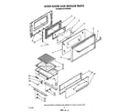 Whirlpool SF310PERW5 oven door and broiler diagram