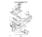 Whirlpool SF310PERW5 cook top and manifold diagram