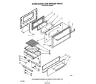 Whirlpool SF310PSRW5 oven door and broiler diagram