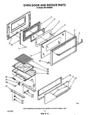 Oven door and broiler