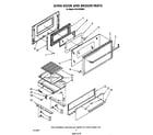 Whirlpool SF314PSRW5 oven door and broiler diagram