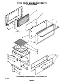 Oven door and broiler