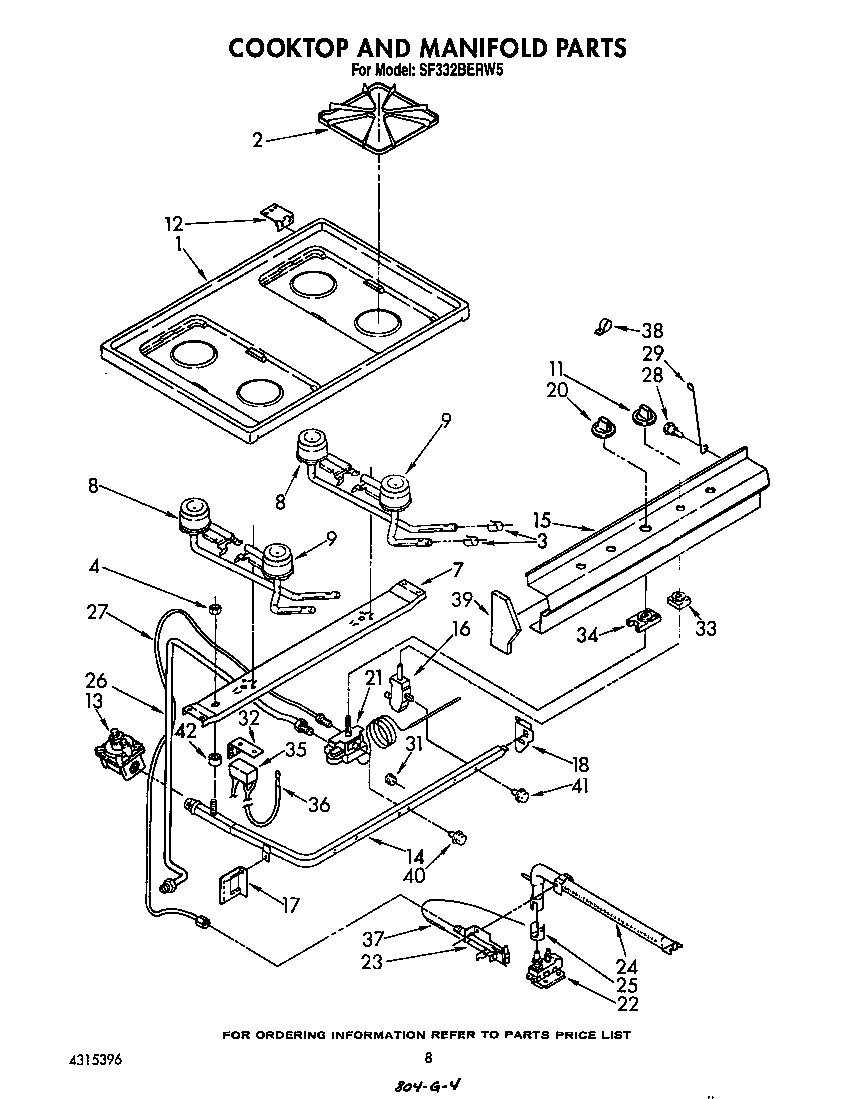 COOK TOP AND MANIFOLD