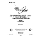 Whirlpool SF332BSRW5 front cover diagram