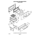 Whirlpool SF3100SRW5 oven door and broiler diagram