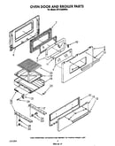Oven door and broiler