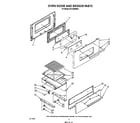 Whirlpool SF3100ERW5 oven door and broiler diagram
