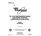 Whirlpool SF336PESW5 front cover diagram