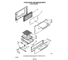 Whirlpool SF3020ERW4 oven door and broiler diagram