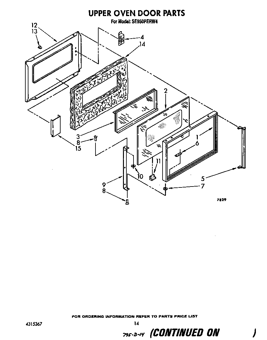 Upper oven door