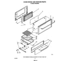 Whirlpool SF302BERW4 oven door and broiler diagram