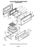 Oven door and broiler