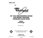 Whirlpool SF305EERW4 front cover diagram