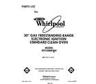 Whirlpool SF3100ERW4 front cover diagram