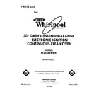 Whirlpool SF332BERW4 front cover diagram