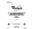 Whirlpool SF336PESW4 front cover diagram